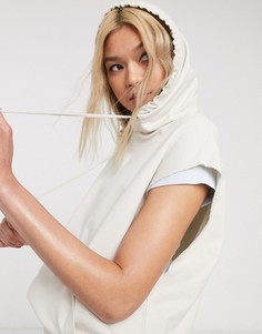 Худи светло-бежевого цвета без рукавов ASOS DESIGN-Бежевый