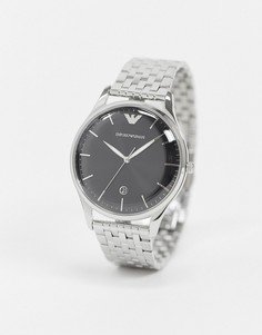 Часы с черным циферблатом Emporio Armani AR11286-Серебряный