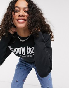 Черный свитшот с логотипом Tommy Jeans