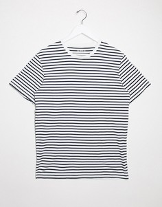 Бело-синяя футболка в полоску Celio-Синий