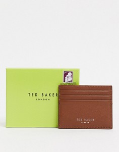 Светло-коричневая кожаная кредитница Ted Baker-Светло-коричневый