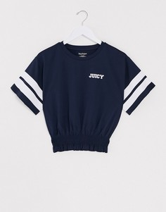 Темно-синяя футболка Juicy Couture Black Label-Синий