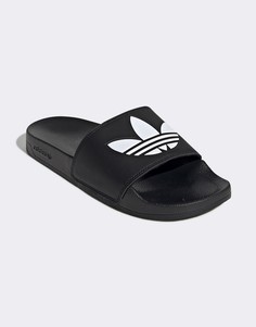 Черные шлепанцы adidas Originals adilette Lite-Черный