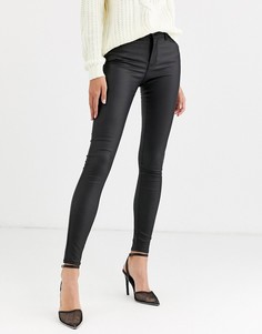 Черные джинсы скинни с покрытием Vero Moda-Черный
