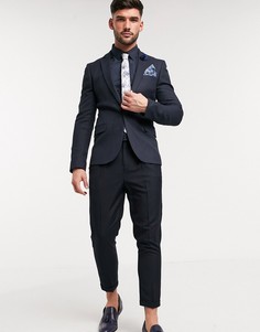 Темно-синий супероблегающий пиджак ASOS DESIGN wedding