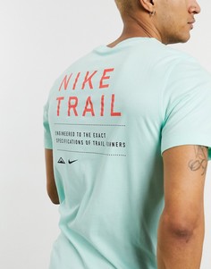 Зеленая футболка Nike Running-Зеленый