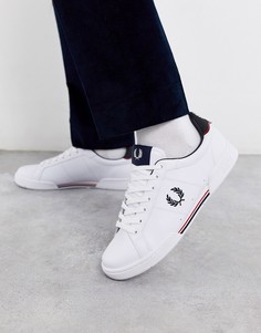 Белые кожаные кроссовки Fred Perry B722-Белый