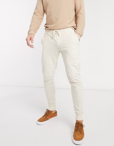 Бежевые легкие джоггеры скинни ASOS DESIGN-Бежевый