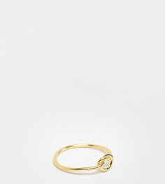 Кольцо из позолоченного серебра с декоративным узлом Kingsley Ryan-Золотой