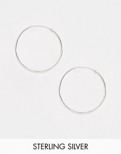 Серебряные серьги-кольца Kingsley Ryan, 35 мм-Серебряный