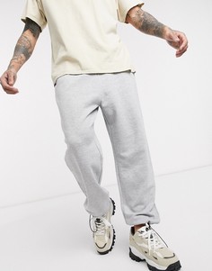 Серые меланжевые oversized-джоггеры с фиксаторами на манжетах ASOS DESIGN-Серый