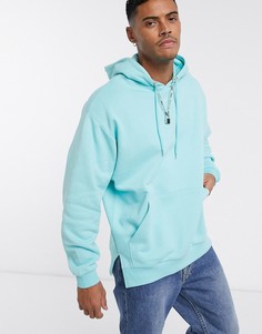 Синий oversized-худи с разрезами по бокам ASOS DESIGN