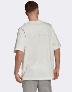 Светлая премиум-футболка с логотипом adidas Originals-Белый