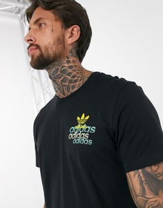 Черная футболка с логотипом adidas Originals-Черный