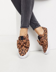 Леопардовые кроссовки-слипоны ASOS DESIGN-Мульти