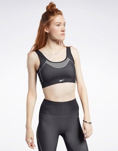 Черный бесшовный бюстгальтер Reebok Training