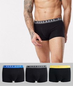 Набор из 3 черных боксеров-брифов BOSS Вodywear-Черный