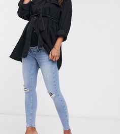 Синие джинсы скинни с трикотажной вставкой River Island Maternity-Синий