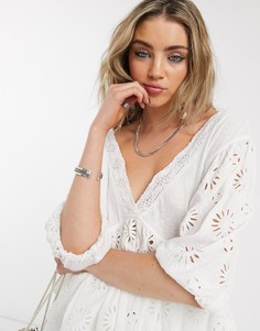 Белая блузка Free People-Белый