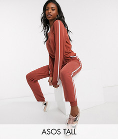 Спортивный костюм со свитшотом и джоггерами из органического хлопка ASOS DESIGN Tall-Розовый