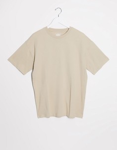 Светло-бежевая oversized-футболка New Look-Светло-бежевый