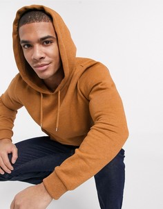 Коричневый меланжевый худи ASOS DESIGN