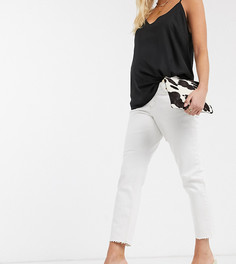 Белые прямые джинсы с посадкой над животом Topshop Maternity-Белый