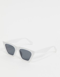 Белые солнцезащитные очки "кошачий глаз" Pieces-Белый