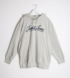 Худи серого цвета Jack and Jones Plus-Серый