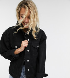 Черная джинсовая oversized-куртка Reclaimed Vintage inspired-Черный