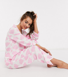 Пижама из 100% модала с принтом "облака" ASOS DESIGN Petite-Мульти
