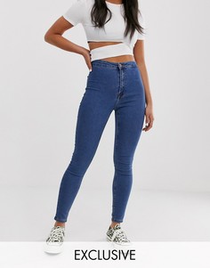 Синие джеггинсы Bershka-Синий