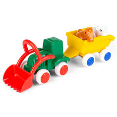 Игровой набор Viking Toys Сафари. Трактор с животными в прицепе