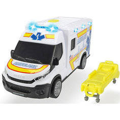 Машинка скорой помощи Dickie Toys Iveco Daily, 18 см, свет и звук