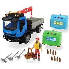 Игровой набор перевозчика стеклотары Dickie Toys Playlife, 7 аксессуаров