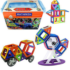 Магнитный конструктор Магникон "Звездолет", 48 деталей