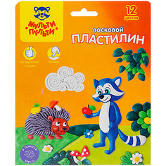 Пластилин Мульти-Пульти "Енот в лесу", 12 цветов, 180 г