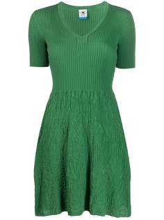 M Missoni трикотажное платье в рубчик