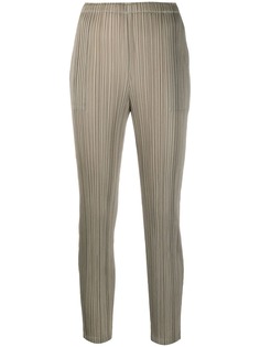 Pleats Please Issey Miyake брюки кроя слим со складками
