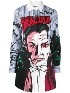 Moschino платье-рубашка Dracula в полоску