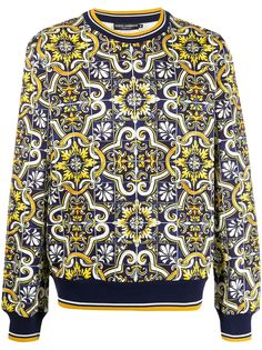 Dolce & Gabbana толстовка с принтом Maiolica