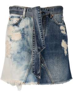 Givenchy джинсовая юбка мини с эффектом потертости