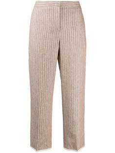 Fabiana Filippi укороченные брюки в полоску со складками