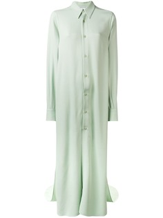 Ami Paris длинное платье-рубашка с длинными рукавами
