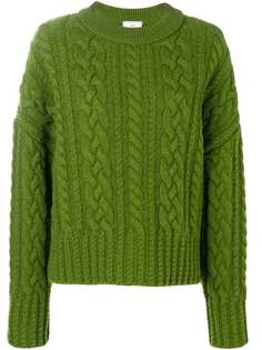 Ami Paris фактурный свитер оверсайз с круглым вырезом
