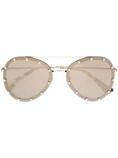 Valentino Eyewear солнцезащитные очки-авиаторы с кристаллами
