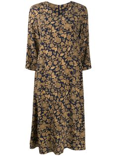 S Max Mara платье-трапеция с цветочным принтом
