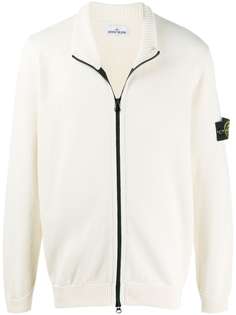 Stone Island джемпер на молнии с нашивкой-логотипом