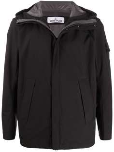 Stone Island куртка с капюшоном и нашивкой-логотипом