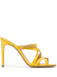 Moschino босоножки с ремешками и логотипом